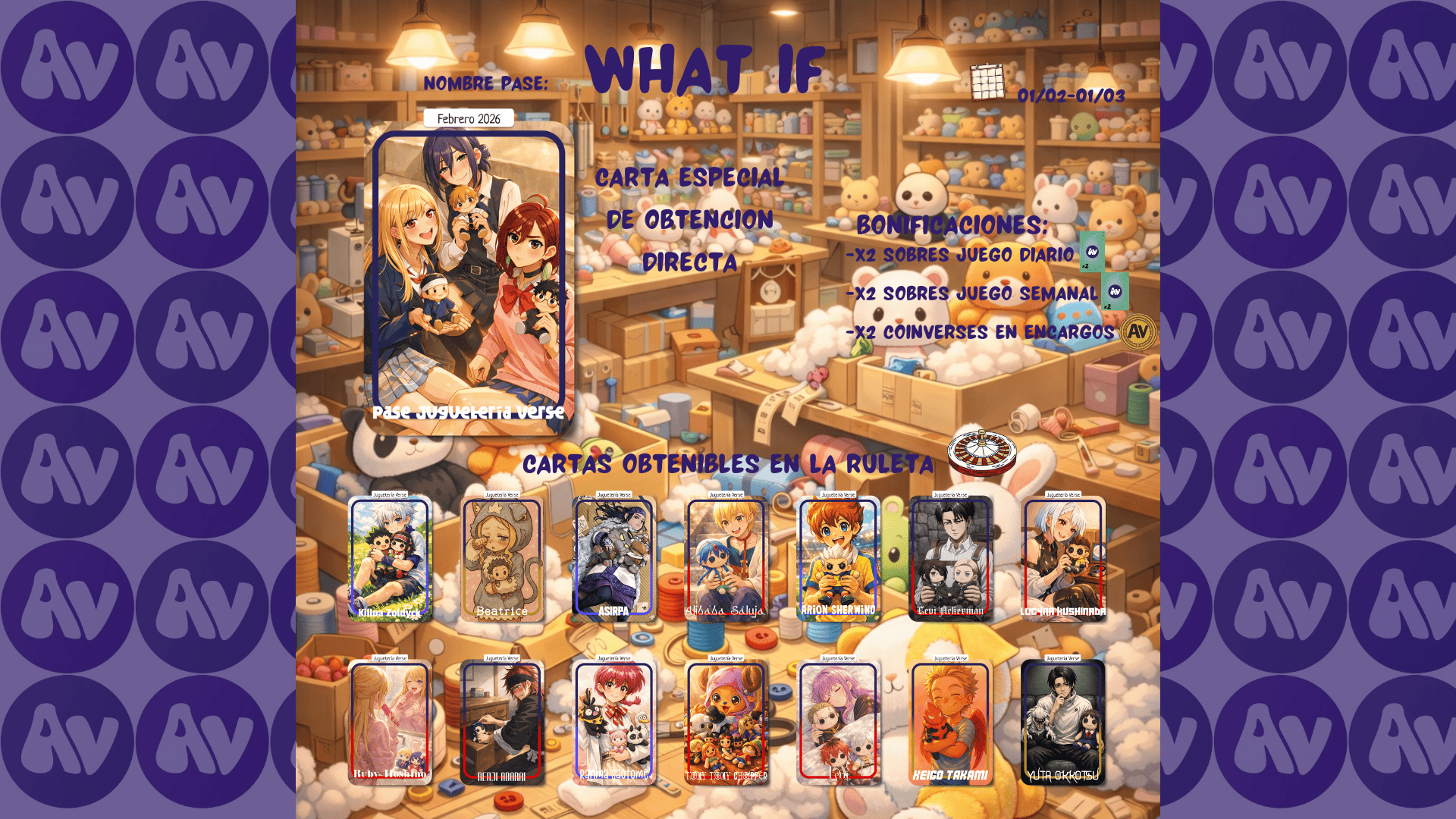  ¡Llega el Septimo Pase Mensual: Jugetería Verse